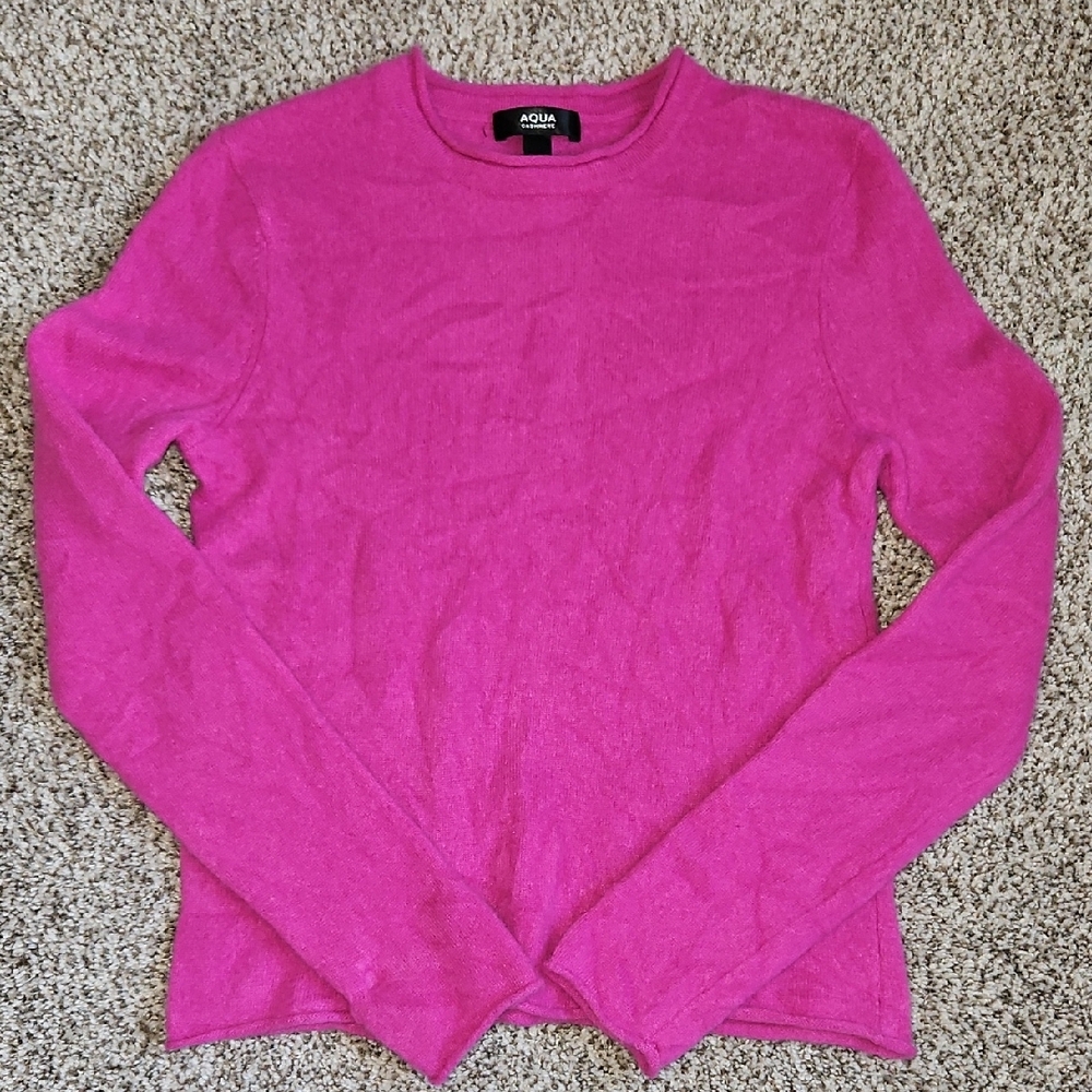 Aqua Pink Long Sleeve Sweater